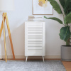 vidaXL Lamelové dvierka na skrinku, biele 69x39,4 cm, borovica - Biela - 60031-14959