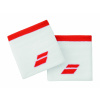 Babolat Logo Wristband X2 White/Fiesta Red