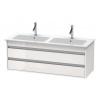 Duravit Ketho Umývadlová skrinka 48x127x48 cm, 2 zásuvky, lesklá biela KT643202222
