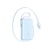 Powerbanka Joyroom JR-PR2L 10 000 mAh 35 W so vstavaným zaťahovacím káblom USB-C a káblom Lightning Lanyard – modrá (Powerbanka Joyroom JR-PR2L 10 000 mAh 35 W so vstavaným zaťahovacím káblom USB-C a