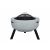 BBQ MEETING Záhradné ohnisko na nožičkách s pokrievkou a kutáčom 60 × 60 × 52 cm