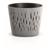 kvetináč 15,8cm SANDY ROUND DSR160-405U sivý plastový PROSPERPLAST
