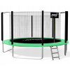 Trampolína so sieťou GardenLine 244 cm FT 8 (244-252 cm) (252 CM TRAMPOLÍNA S REBRÍKOM A VNÚTORNOU SIEŤKOU)