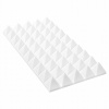Nástenný panel Stropná kazeta penová pyramída biela 25 cm x 50 cm