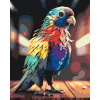 Vymalujsisam.sk Maľovanie podľa čísiel - Papagáj v dúhových farbách Veľkosť: 30x40cm, Rám: Bez rámu, iba zrolované plátno