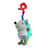 Detská plyšová hračka s hracím strojčekom Baby Mix Ježko modro-sivý multicolor