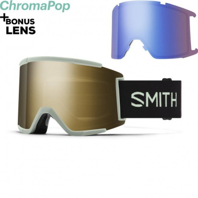 Snowboardové okuliare Smith Squad XL smith x tnf | cp sun black gold mirror+cp storm blue sensor mirror 24 - Odosielame do 24 hodín