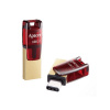 Apacer USB flash disk OTG, USB 3.0, 32GB, AH180, červený, AP32GAH180R-1, USB A / USB C, s otočnou krytkou