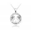 MINET Stříbrný náhrdelník Zodiac znamení BLÍŽENCI JMAS9406SN45, dámské