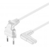 PremiumCord Kabel síťový 230V k magnetofonu se zahnutými konektory 3m bílý kpspm3-90w