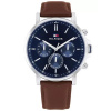 Pánske hodinky Tommy Hilfiger quartzové kožené hnedé s dátumovkou