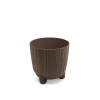 kvetináč 10,7cm RYFO N ECO WOOD DRF110NW-4625W kávový plastový