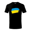 Ukrajina vlajka - Tričko detské bavlnené - 146 cm/10 rokov ( Čierna )