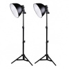 2 x Štúdiová lampa so statívom Žiarovka: 60W / 300W