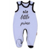Baby Nellys Dojčenské bavlnené dupačky, Little Prince - modré, veľ. 74 62 (2-3m)