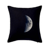Fotky planét - mesiac - Vankúš 50x50 - 50x50 - Iba poťah ( Čierna )