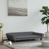 VidaXL Pelech pre psa, tmavosivé, 100x50x21 cm, zamatové