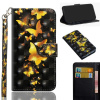 Peňaženkové 3D puzdro na LG K61 - Golden Butterfly