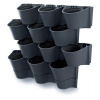 Prosperplast CASCADE WALL sada kvetináčov na stenu antracit IO2W600W-S433