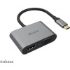 AKASA - adaptér Type-C na HDMI a VGA AK-CBCA23-18BK