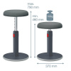 Ergonomická balansová stolička Leitz Ergo Cosy, sivá - Leitz Ergo Cosy Active sivá