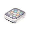 AppleMix Kryt / puzdro pre Apple Watch Series 7 45 mm - gumové - priehľadné / strieborné