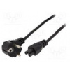 Kabel CEE 7/7 (E/F) úhlová vidlice,IEC C5 zásuvka PVC 3m