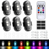 6 ks Bezdrôtová LED Stroboskopická Lampa Výkonná 8 Farieb. USB