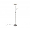 Trio R40073507 LED stojacie svietidlo Orson 1x27W + 1x4,5W | 3150lm | 3000K | IP20 - stmievateľné, pamäťová funkcia, oddelené vypínače, nikel s alabastrom
