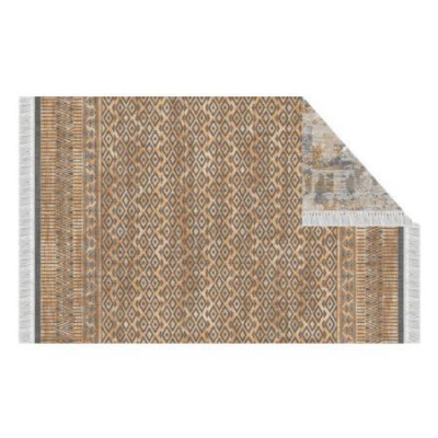 Kondela Oboustranný koberec, vzor / hnědá, 160x230, MADALA