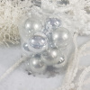 Sklenené gule 6cm Silver glamour