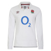 Umbro England Rugby Long Sleeve Home Rugby Shirt 2023 2024 Juniors White 11-12 rokov