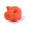 Plastová pokladnička prasátko, s oddělitelným rypáčkem pro otevření, oranžová