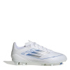 adidas F50 League Junior Firm Ground Football Boots White/Silver 3 (35.5)