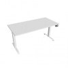 Hobis Pracovný stôl Motion, PO, 2S, 160x70,5-120,5x80 cm, biela/biela