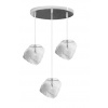 Toolight - Ľadová stropná závesná lampa ICE APP320 v modernom dizajne, 3xG4 20W, chrómová, OSW-00417