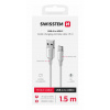 Swissten Dátový Kábel Textile Ii USB / USB-C, 1.5m - biela 14540190