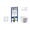 Geberit Duofix Modul na závesné WC s tlačidlom Sigma30, biela/lesklý chróm + Tece One - sprchovacia toaleta a doska, Rimless, SoftClose 111.300.00.5 NT5