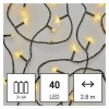 Vega D4FW01 Emos Lighting LED vianočná reťaz, 2,8 m, 3x AA, vonkajšia aj vnútorná, teplá biela, časovač