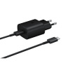 EP-TA800XBE Samsung 25W cestovná nabíjačka + USB-C dátový kábel Black