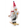 Dekorácia MagicHome Vianoce, Santa na lyžiach, 18 cm