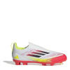 adidas F50 League Laceless Childrens Firm Ground Football Boots White/Red C10 (28)