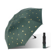 Dámsky skladací dáždnik so srdiečkami Zelený