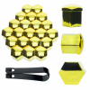 KRYTKY ZÁSLEPKY NA SKRUTKY 17 MM PRE KOLESÁ DISKOV - ZLATÁ METALÍZA