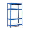 Policový regál Trestles RH 1500x800x300, nosnosť 1400 kg, 4 police bílé Farba: modrá