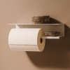 Kovový nástenný držiak papierových uterákov Brussel Biela M - ľavý variant