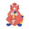 Doudou et Compagnie Paris Doudou hračka s úchytom na cumlík dinosaurus ružový 23 cm