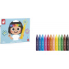 Janod Colorino Trojhranné voskovky 12 farieb