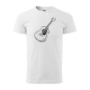 Sablio Tričko s potlačou Gitara - bílé 5XL