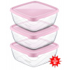 Nádoba na potraviny štvorcová sada 3ks (3*1500 ml)